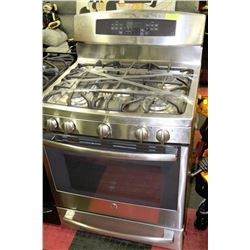 GE STAINLESS 5 BURNER FULL GAS CONVECTION OVEN