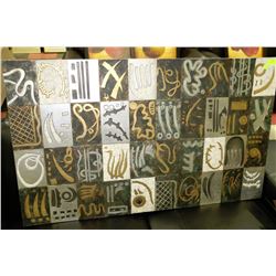 GOLD LEAF & EGGSHELL DESIGN WALL ART