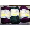 Image 1 : 3 ASST FLEECE THROW BLANKETS