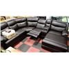 Image 1 : LARGE BROWN LEATHER ELECTRIC RECLINING