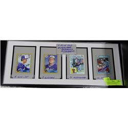 FOUR BLUE JAYS GUARANTEED AUTHENTIC AUTOGRAPHED