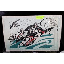 NORTHWEST COAST NATIVE ART "THE EAGLE WAR COMES"