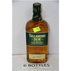 SIX 750ML BOTTLES OF TULLAMORE D.E.W. IRISH