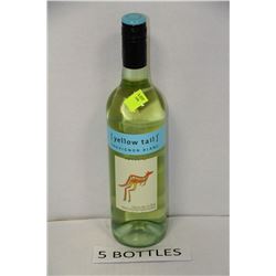 FIVE 750ML BOTTLES OF YELLOW TAIL SAUVIGNON BLANC