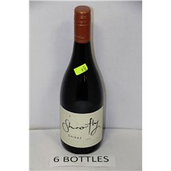 SIX 750ML BOTTLES OF 2012 SHOOFLY SHIRAZ 14.5%