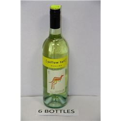SIX 750ML BOTTLES OF YELLOW TAIL RIESLING WHITE