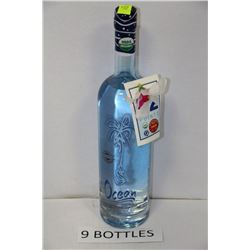 FIVE 750ML BOTTLES OF OCEAN VODKA 40%