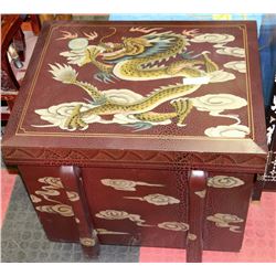 HANDPAINTED DRAGON STORAGE TRUNK