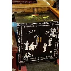 MOTHER OF PEARL STYLE INLAY 2 DOOR CABINET