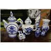 Image 1 : BLUE&WHITE RUSSIAN TEAPOT SET & FIGURINES