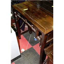 MAHOGANY WOOD CARVED SOFA TABLE