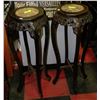 Image 1 : PAIR OF WOOD CARVED PLANT STANDS