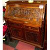 Image 1 : WOOD CARVED WRITING DESK