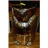 Image 1 : CHROME DECORATIVE CERAMIC OWL PLANT STAND