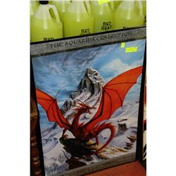 DRAGON MOUNTAIN BY PAUL JAQUAYS 1993 SIGNED POSTER