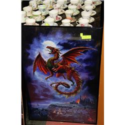 2001 FRAMED POSTER OF THE ALCHEMY CARTA (AQUARIUS)