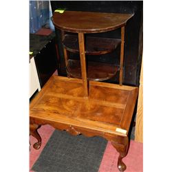 ESTATE WOOD END TABLE (30" LONG X 20" WIDE) SOLD