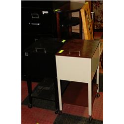 PAIR OF ROLLING FILE CARTS