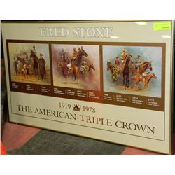 FRAMED 1919-1978 HORSE RACER PICTURE