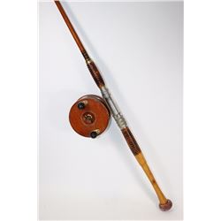 ANTIQUE 1920S PEETZ REEL WITH HEXAGON ROD