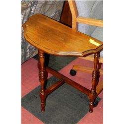 WOODEN SIDE TABLE 23½" LONG X 12" WIDE