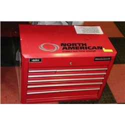 LARGE MASTERCRAFT RED 7-DRAWER STEEL