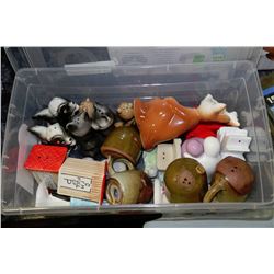 BOX OF SALT AND PEPPER SHAKERS