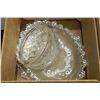 Image 1 : BOX OF CLEAR GLASS PLATES/BOWLS/VASE