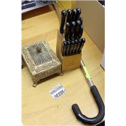 WALKING CANE WITH KNIFE SET AND