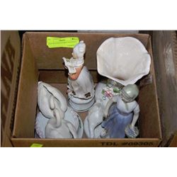 BOX OF 4 COLLECTIBLE FIGURINES