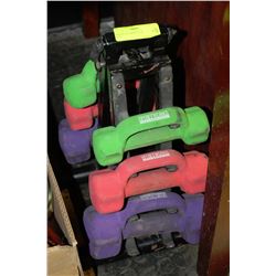 WEIGHT SET WITH 3, 5, & 10 POUND SETS