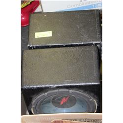 PAIR OF 10" KENWOOD SUBS WITH BOX