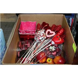 BOX OF VALENTINE DECOR