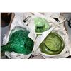 Image 1 : BOX OF GREEN GLASS