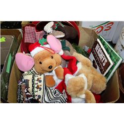 BOX W/STOCKINGS, LIGHTS, CHRISTMAS