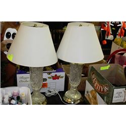 PAIR OF CRYSTAL LAMPS