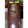 Image 1 : OLD FASHIONED PORCELAIN DOLL ON STAND - NEW
