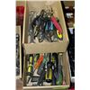 Image 1 : BOX OF SCREWDRIVERS, MISC WRENCHES AND PLIERS