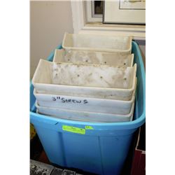 BIN W/ 19 WALL MOUNT ORGANIZER BINS