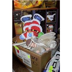 BOX OF CHRISTMAS DECORATIONS