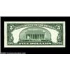 Image 2 : Fr. 1962-B $5 1950A Federal Reserve Note, Gem Crisp Uncirculated. An extraordinary three-digit misma