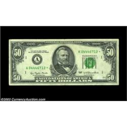 Fr. 2119-A* $50 1977 Federal Reserve Note, About Uncirculated. The only Small Size $50 that we have.