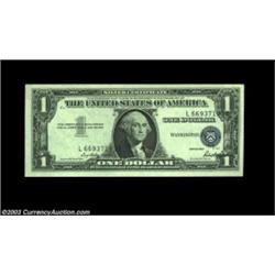 Fr. 1619 $1 1957 Silver Certificate, Choice Crisp Uncirculated. The third printing is shifted well t