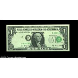 Fr. 1901-B $1 1963A Federal Reserve Note, Gem Crisp Uncirculated. The third printing is dramatically