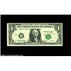 Image 1 : Fr. 1907-E* $1 1969D Federal Reserve Note, Extremely Fine. An unusual star note error where the thir