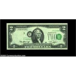 Fr. 1935-C $2 1976 Federal Reserve Note, Extremely Fine-About Uncirculated. A major shift to the eas