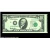 Image 1 : Fr. 2032-D $10 1995 Federal Reserve Note. Gem Crisp Uncirculated.Third print is shifted dramatically