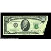 Image 1 : Fr. 2014-L $10 1950D Federal Reserve Note. About Uncirculated.A foldover at the right has resulted i