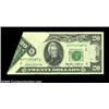 Image 1 : Fr. 2075-B $20 1985 Federal Reserve Note. About Uncirculated.A nice foldover showing the top selvage