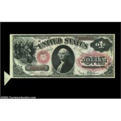Fr. 27 $1 1878 Legal Tender, Superb Gem Crisp Uncirculated. Extra tab of paper at lower left. This i